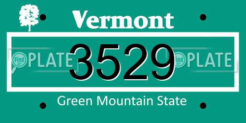 3529 Vermont License Plate