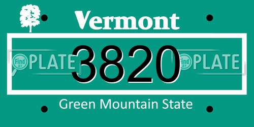 3820 Vermont License Plate