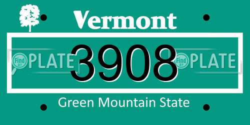 3908 Vermont License Plate