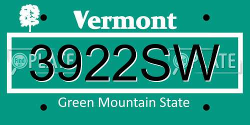 3922SW Vermont License Plate