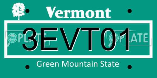 3EVT01 Vermont License Plate