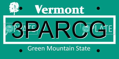 3PARCG Vermont License Plate