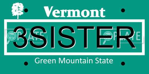 3SISTER Vermont License Plate