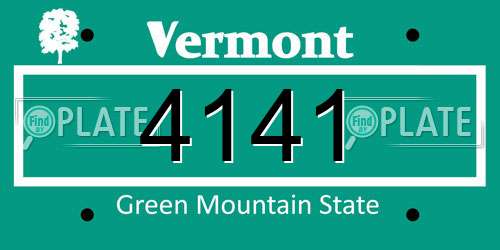 4141 Vermont License Plate