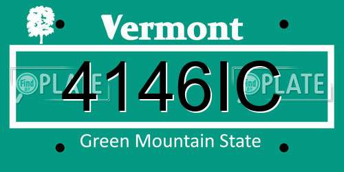 4146IC Vermont License Plate