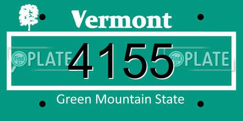 4155 Vermont License Plate