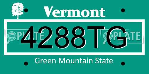 4288TG Vermont License Plate