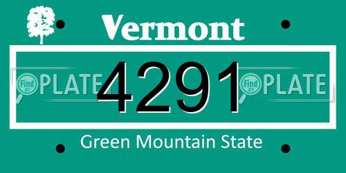 4291 Vermont License Plate