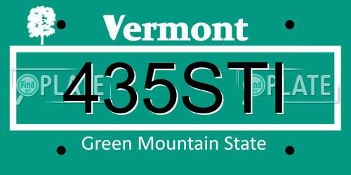 435STI Vermont License Plate