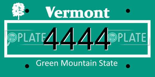 4444 Vermont License Plate