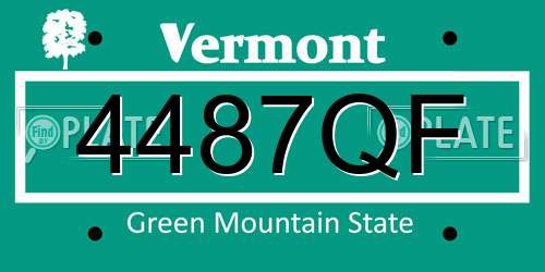 4487QF Vermont License Plate
