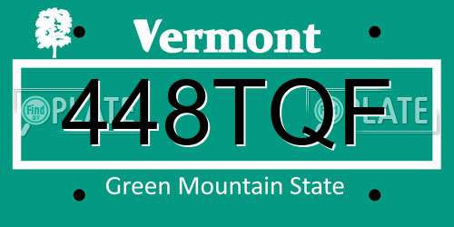 448TQF Vermont License Plate