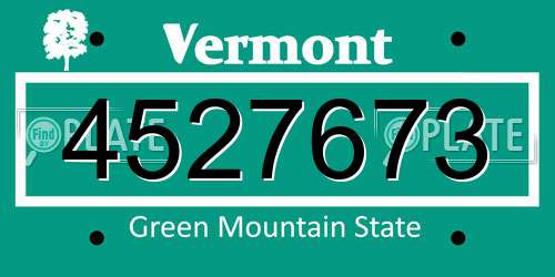 4527673 Vermont License Plate