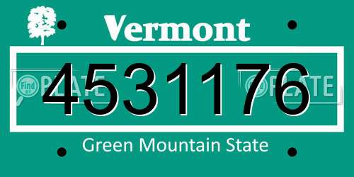 4531176 Vermont License Plate