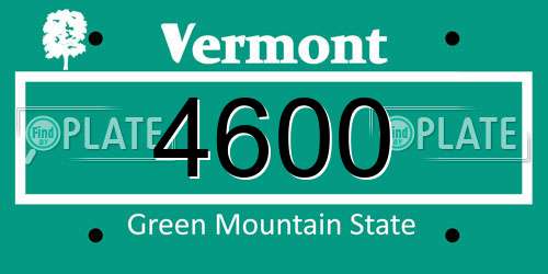 4600 Vermont License Plate