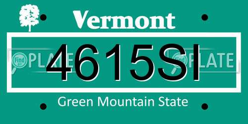 4615SI Vermont License Plate