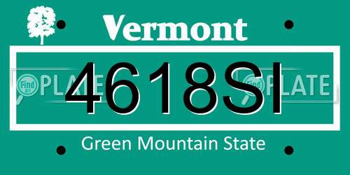 4618SI Vermont License Plate