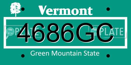 4686GC Vermont License Plate