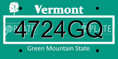 4724GQ Vermont License Plate