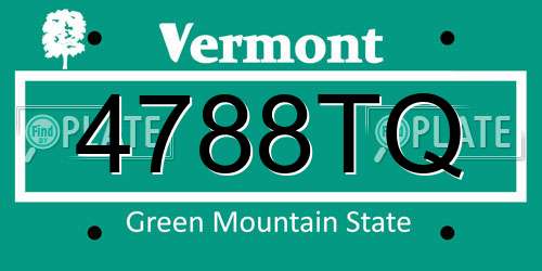 4788TQ Vermont License Plate