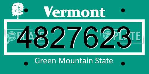 4827623 Vermont License Plate