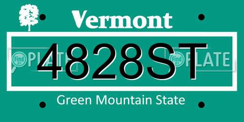 4828ST Vermont License Plate