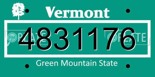 4831176 Vermont License Plate
