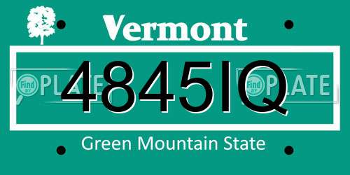 4845IQ Vermont License Plate