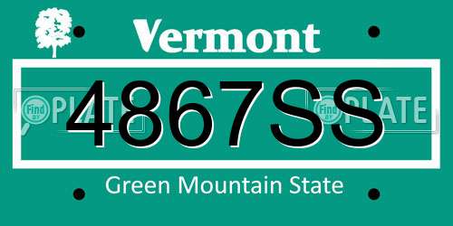 4867SS Vermont License Plate