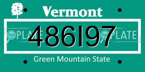 486I97 Vermont License Plate