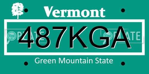 487KGA Vermont License Plate