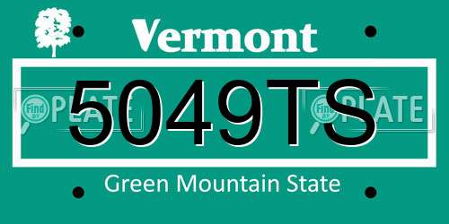 5049TS Vermont License Plate