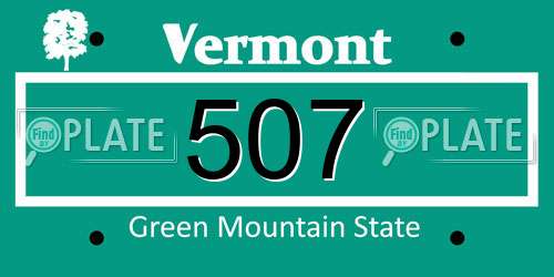 507 Vermont License Plate