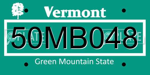 50MB048 Vermont License Plate