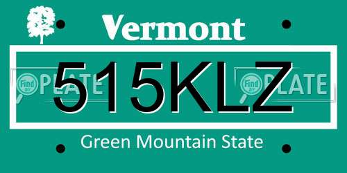 515KLZ Vermont License Plate