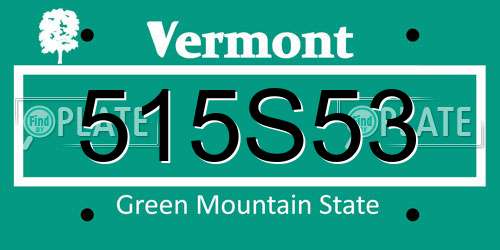 515S53 Vermont License Plate