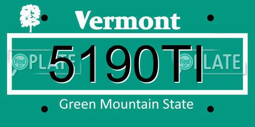 5190TI Vermont License Plate