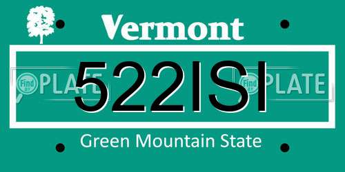 522ISI Vermont License Plate