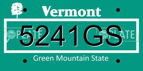 5241GS Vermont License Plate