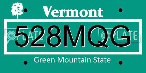 528MQG Vermont License Plate