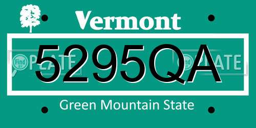 5295QA Vermont License Plate