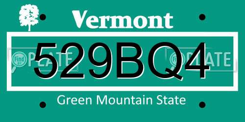 529BQ4 Vermont License Plate