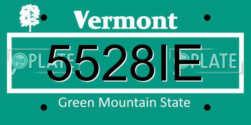 5528IE Vermont License Plate