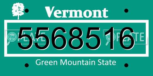 5568516 Vermont License Plate