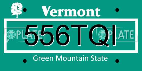 556TQI Vermont License Plate