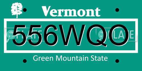 556WQO Vermont License Plate