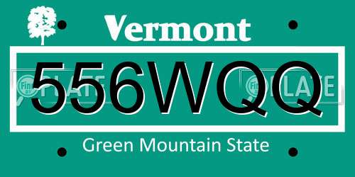 556WQQ Vermont License Plate