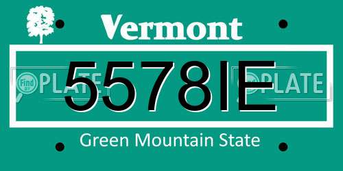 5578IE Vermont License Plate