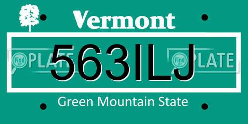 563ILJ Vermont License Plate