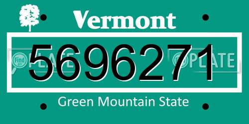 5696271 Vermont License Plate